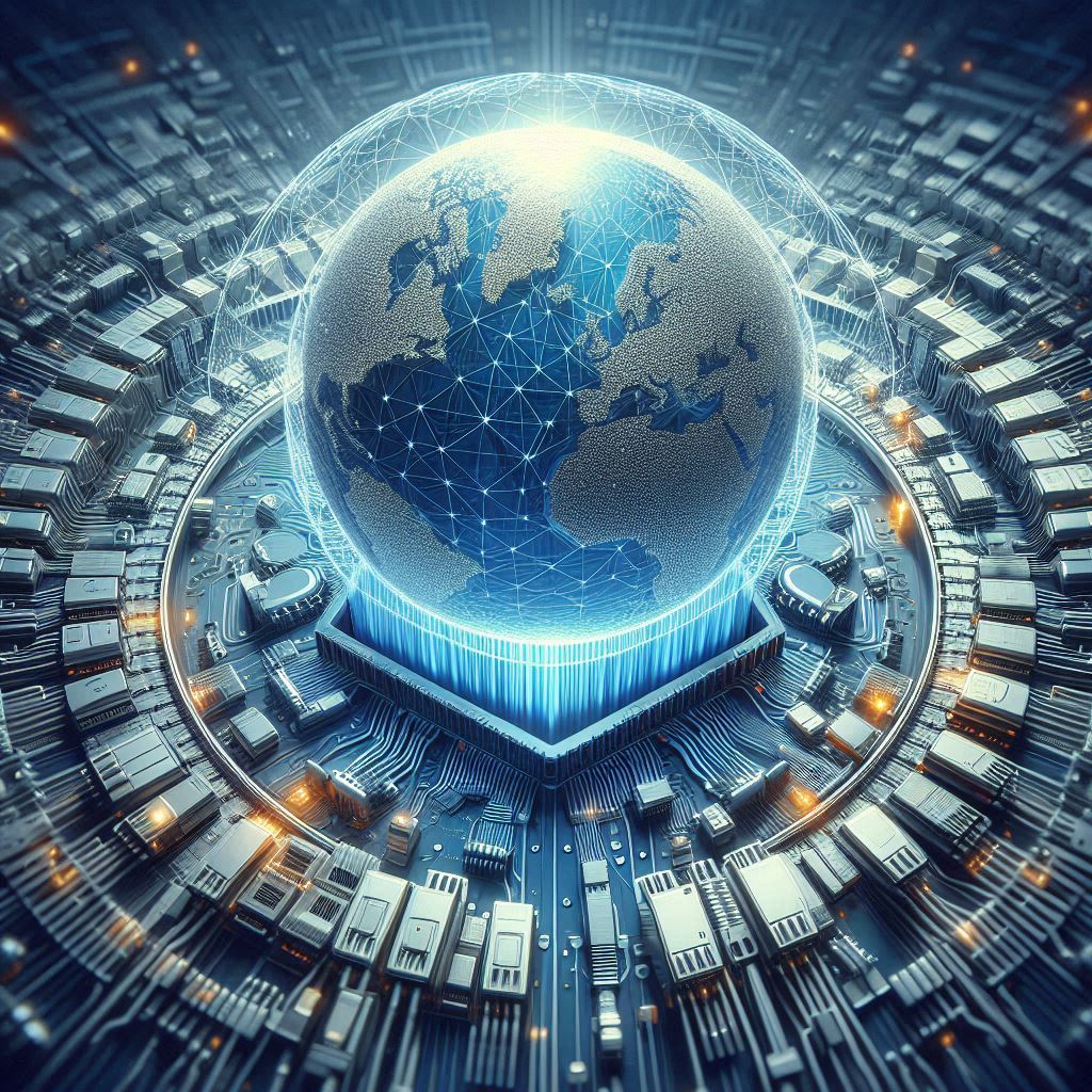 Welt, die durch Firewall hardware geschützt wird
